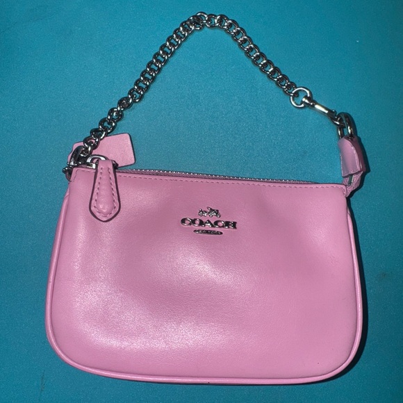 Pink coach wristlet - Picture 1 of 8